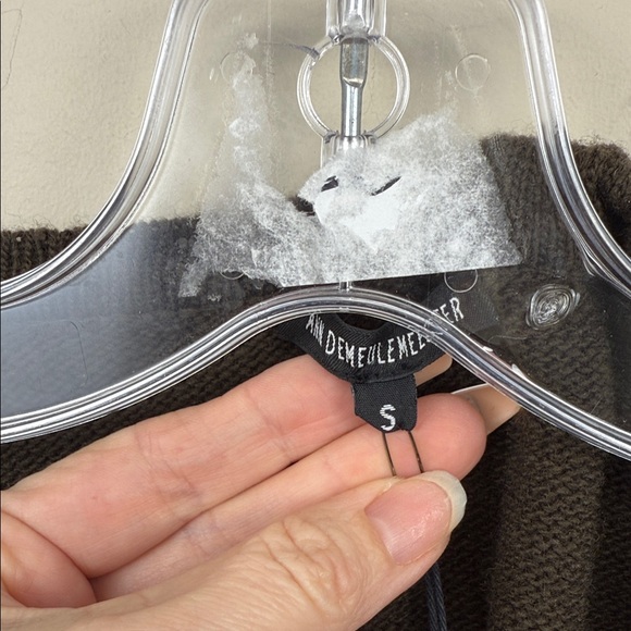 ANN DEMEULEMEESTER Dark green Brown Knit long sleeve Top - Picture 3 of 12